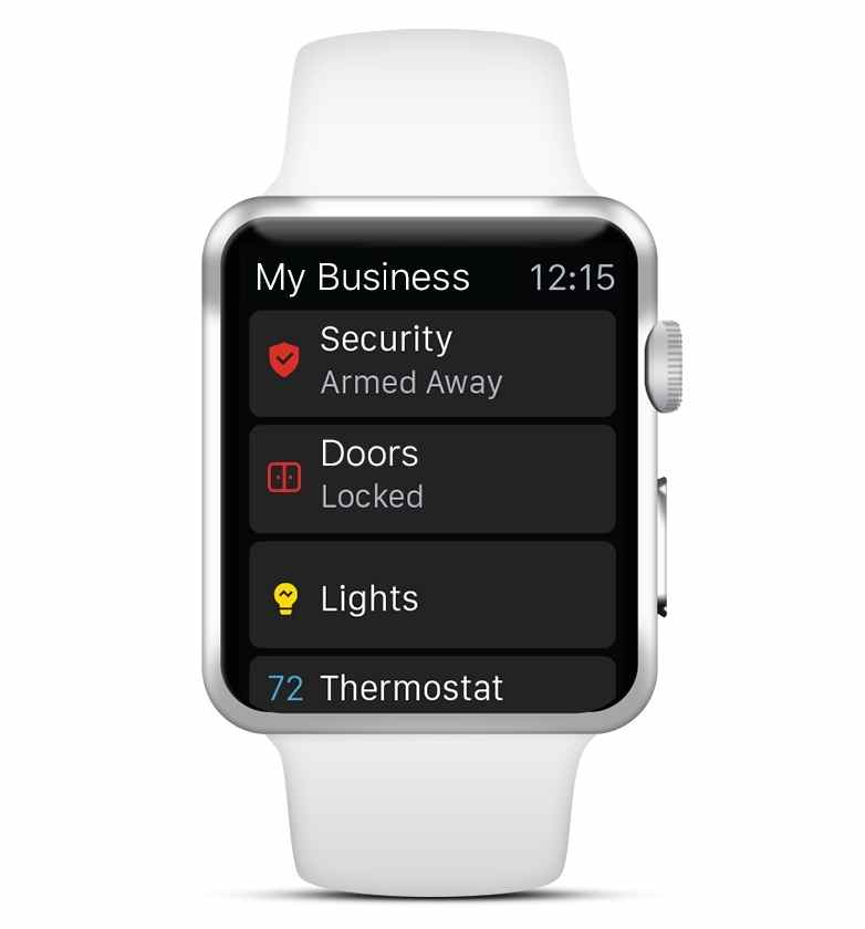 Business alarm status on Apple watch